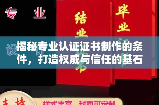 阳信揭秘专业认证证书制作的条件，打造权威与信任的基石