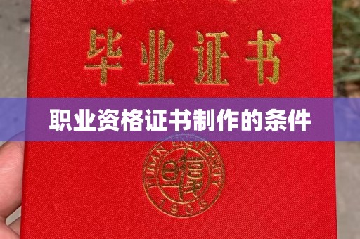 阳信职业资格证书制作的条件