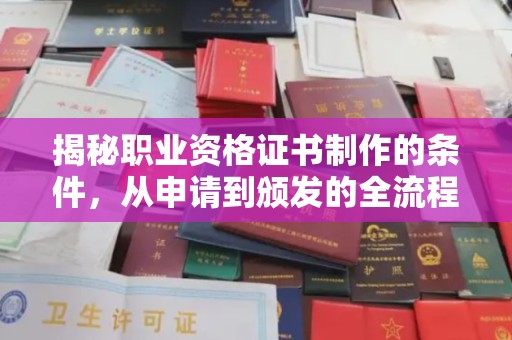 阳信揭秘职业资格证书制作的条件，从申请到颁发的全流程解析