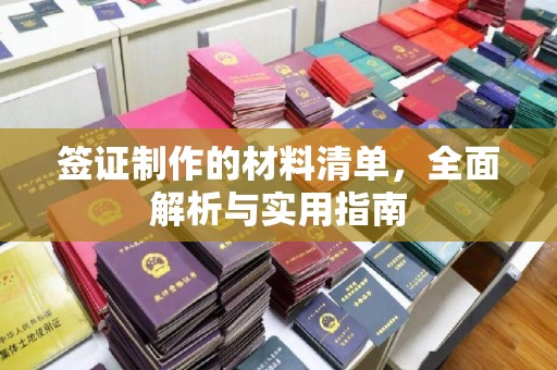 阳信签证制作的材料清单，全面解析与实用指南