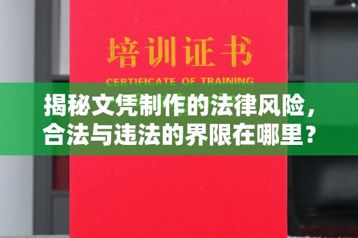 阳信揭秘文凭制作的法律风险，合法与违法的界限在哪里？