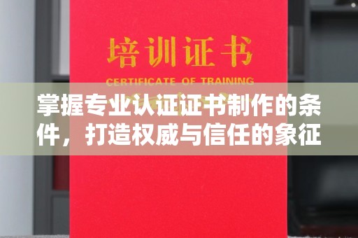 阳信掌握专业认证证书制作的条件，打造权威与信任的象征