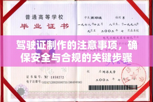 阳信驾驶证制作的注意事项，确保安全与合规的关键步骤